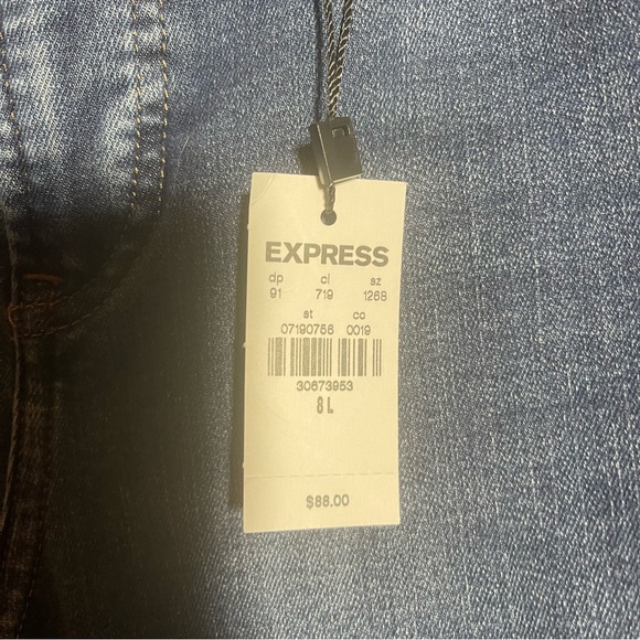 EXPRESS Skinny Mid Rise 4-Way Hyper Stretch Jeans 8L NWT - Picture 7 of 10